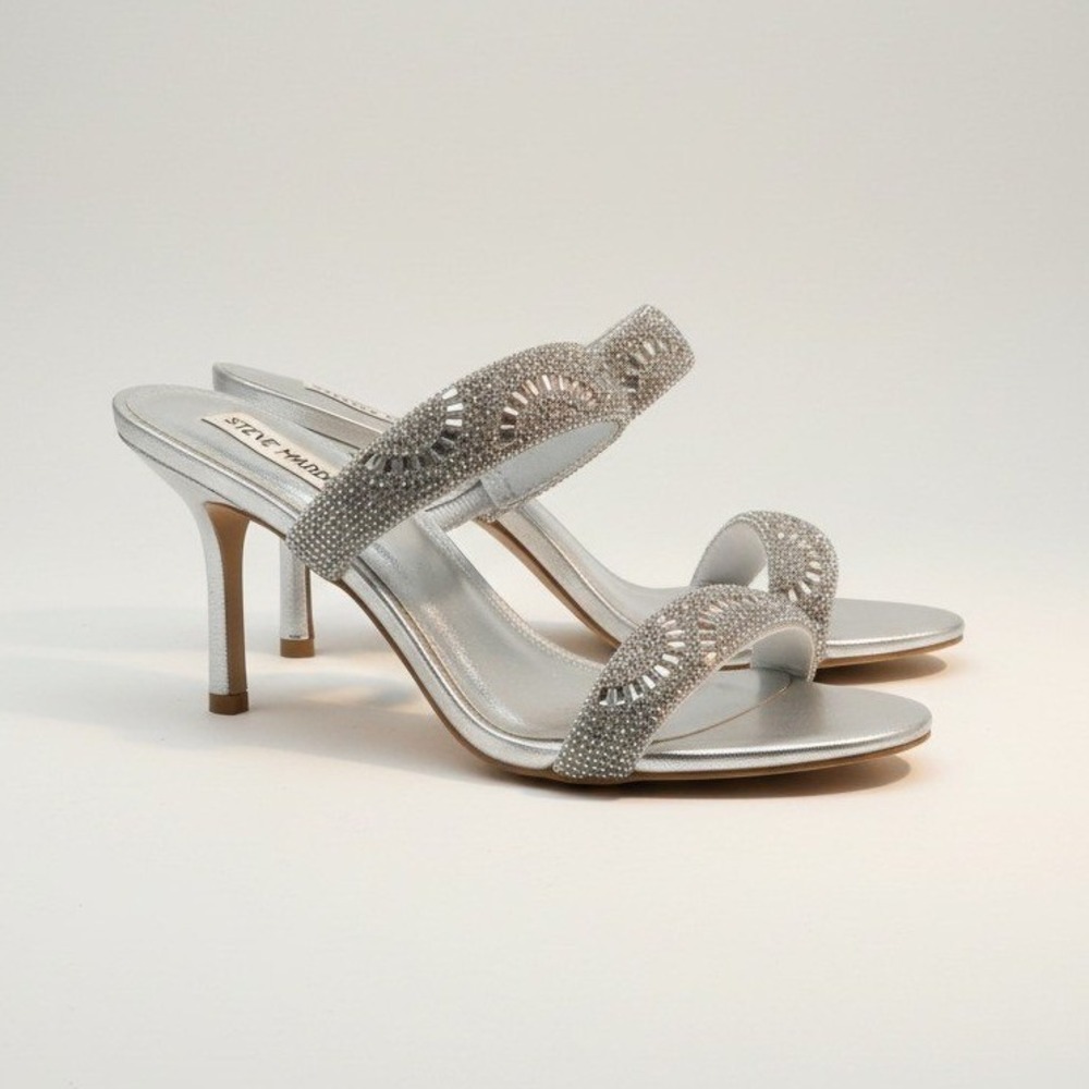Steve Madden Baton Rhinestone Sandals - Women's Size 8.5 - NWT‎